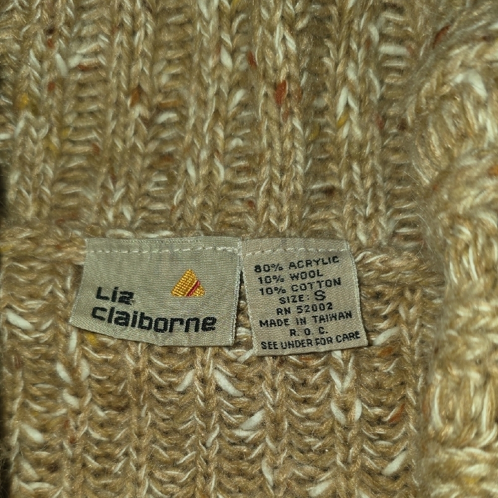 Liz Claiborne Tan Cardigan Sweater - Picture 2 of 8